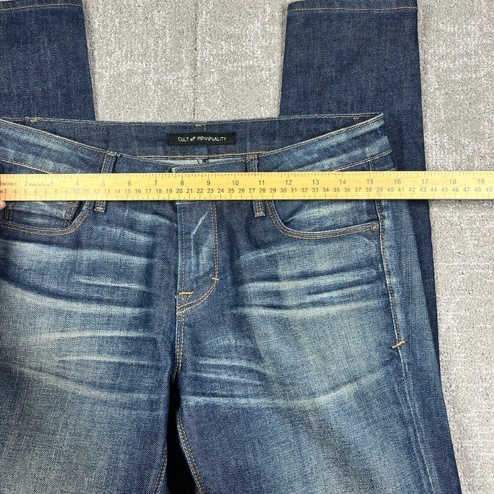 Cult Of Individuality Zen Mid Rise Skinny Blue Jean Womens Size 27 - Picture 2 of 8